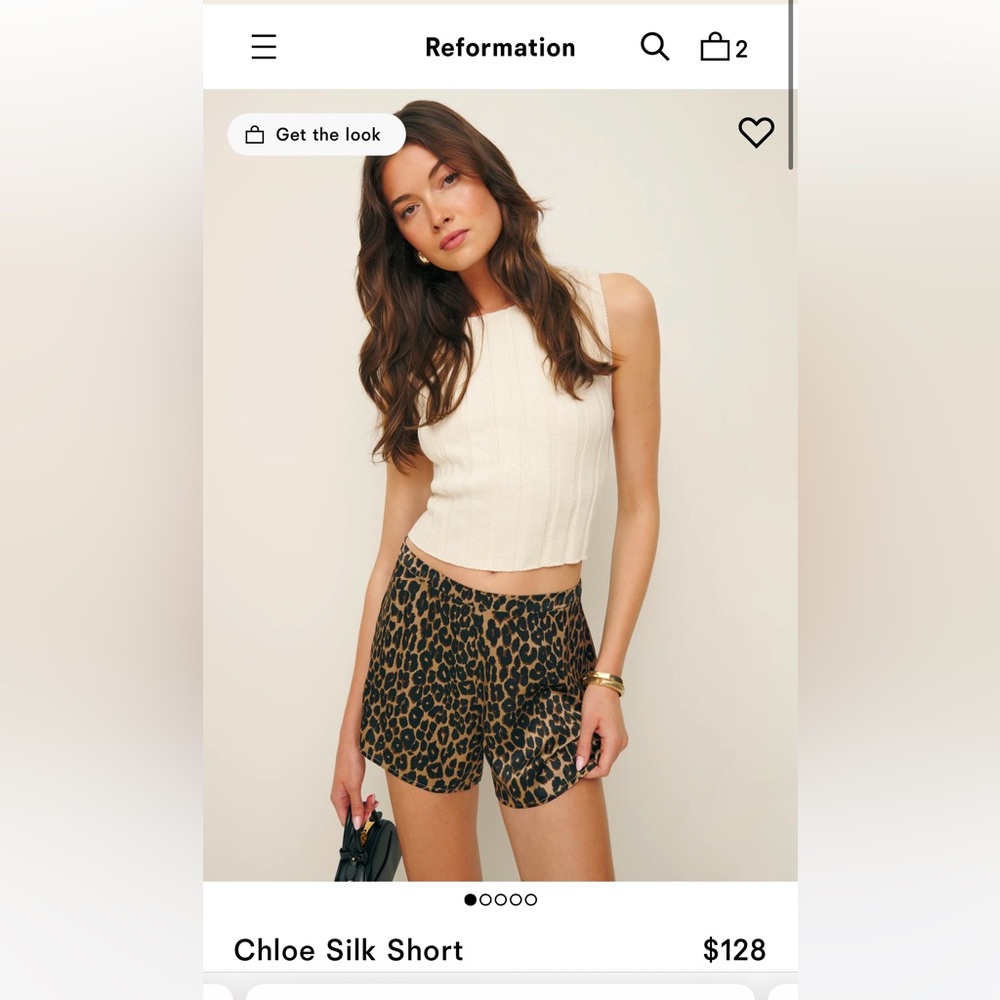 Reformation Silk Shorts
